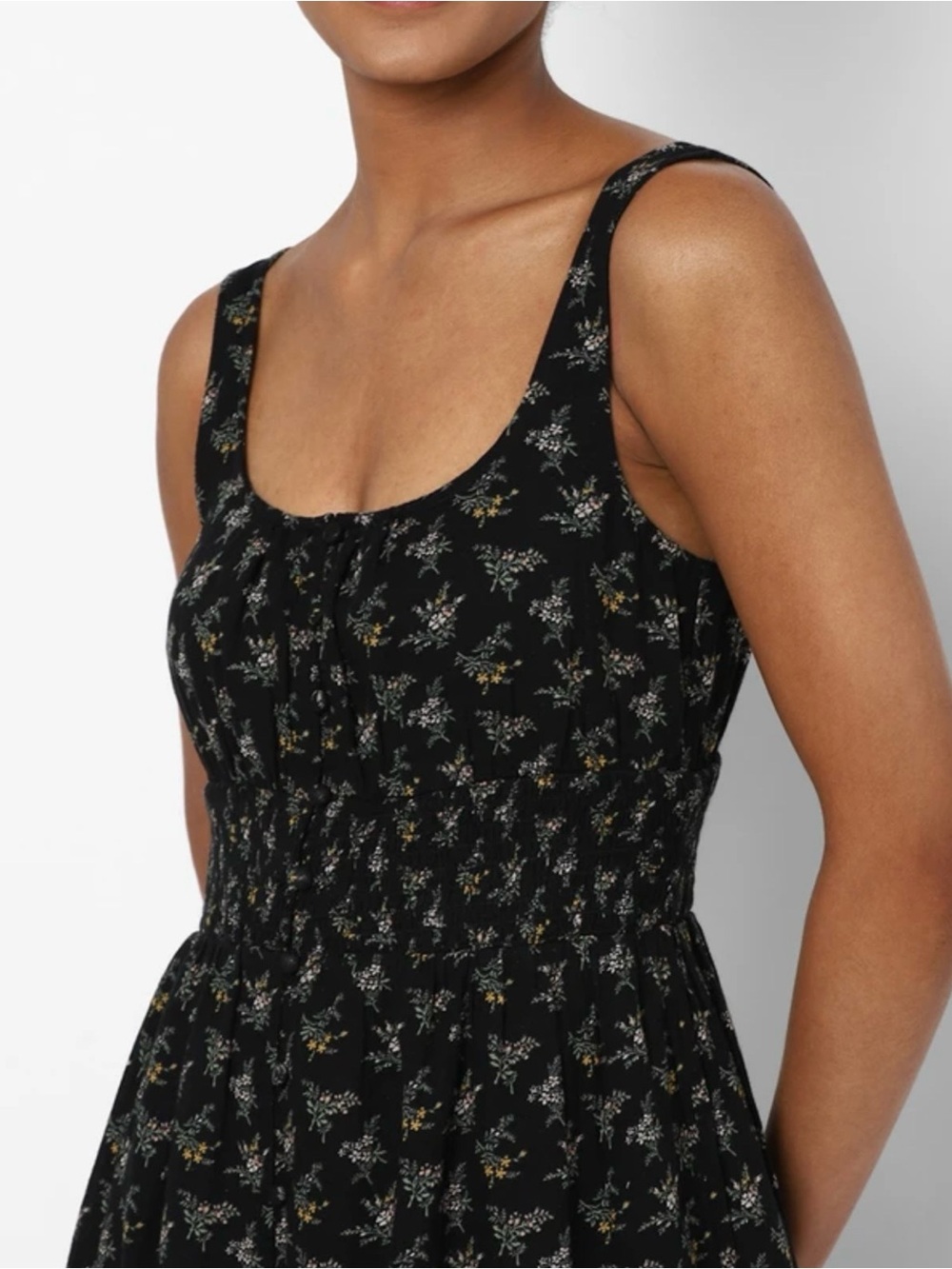 AE Black Floral Sleeveless Maxi Dress - Picture 4 of 10